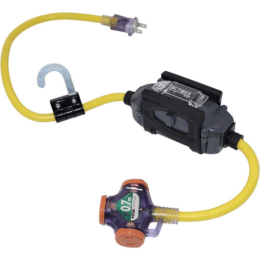 HATAYA Indoor Extension Cord with Safety Breaker 0.7m HATAYA x GranGear Collaboration Product BNX-013G