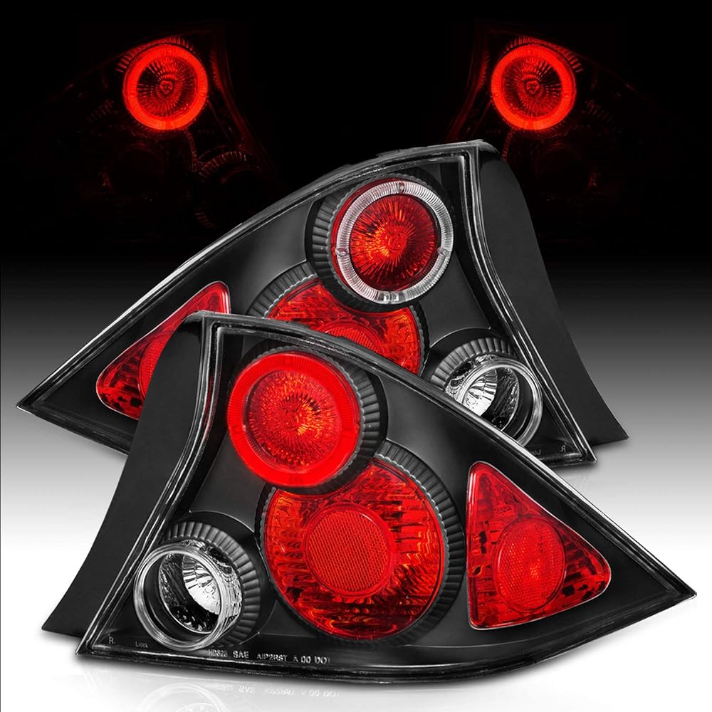 Amerilite 2 Door Tail Light Hello Black Honda Civic -the passenger seat and the driver's seat side