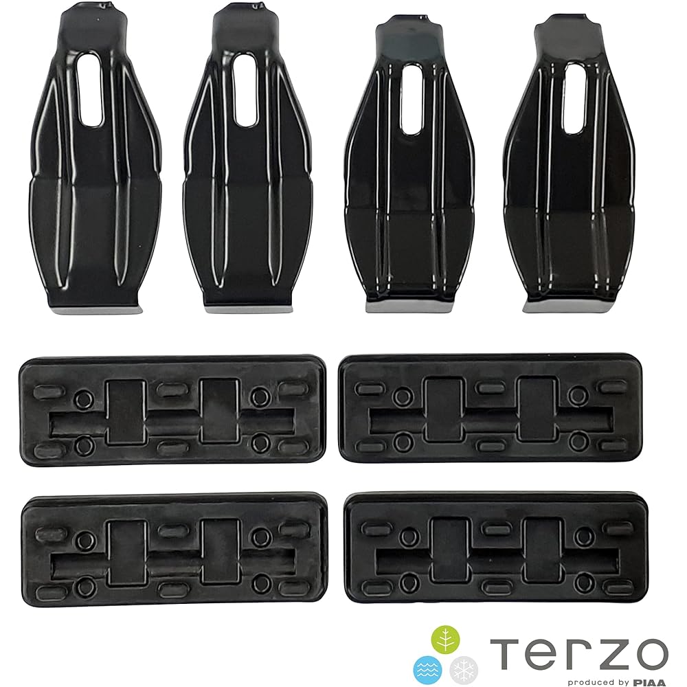 Terzo (by PIAA) Base Carrier Mounting Holder Set by Car Model 4 Pieces Black [TOYOTA Yaris and Others] EH456