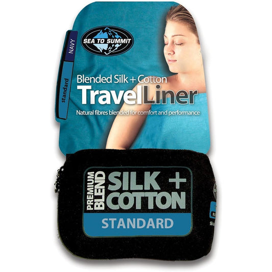 SEA TO SUMMIT Silk/Cotton Travel Liner Standard Navy