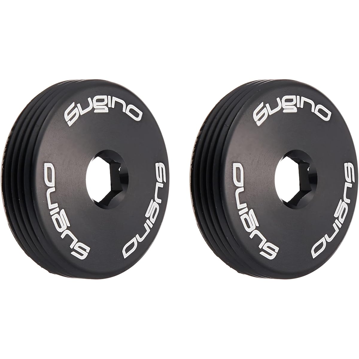 Sugino CNS Aluminum Crank Cap No Bolts Black (Pair of 2)