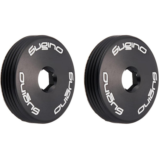 Sugino CNS Aluminum Crank Cap No Bolts Black (Pair of 2)