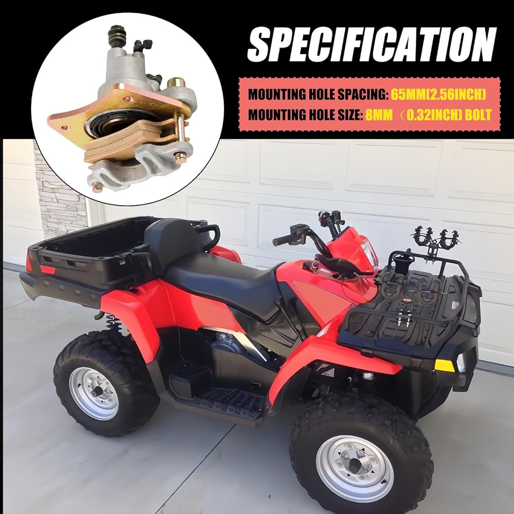 RANSOTO Rear brake caliper Polaris Sportsman 400 450 500 600 600 700 800 Pad replacement part number 1911075 1910690 1911478 (for ATV)