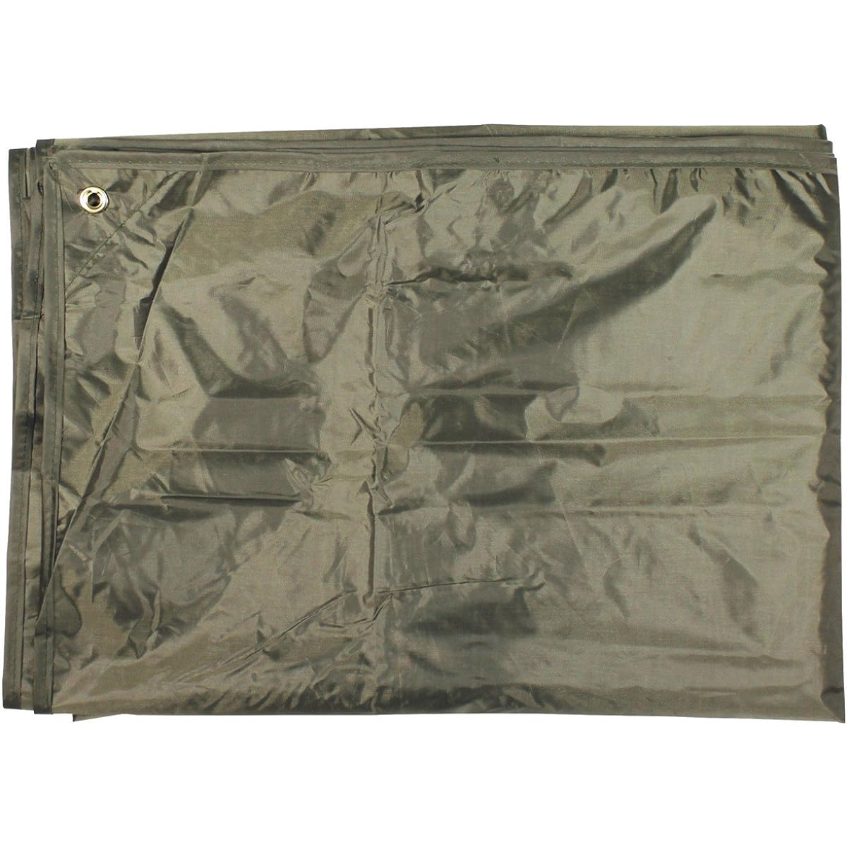 MFH Tarpaulin Waterproof Ground Sheet Tarp Cover with Brass Eyelets and Storage Bag - OLIVE DRAB 200 x 300 cm