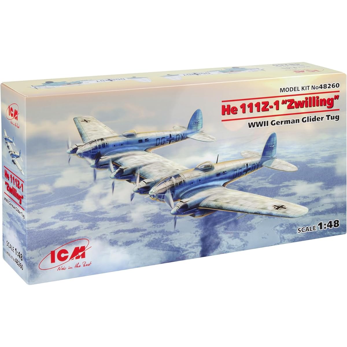 ICM ICM 1/48 Luftwaffe Heinkel He111Z-1 Zwierling Plastic Model 48260