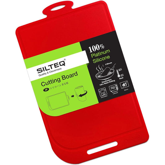 Kirei no Mikata Platinum silicone cutting board that can be rolled up and sterilized by boiling, L size, red