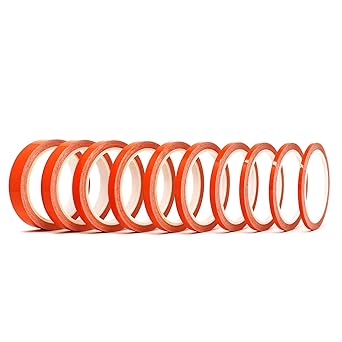 FINEST FOLIA Vinyl Stripe Tape 751 Pinst Ripe Stripe Stripe Stripe Sticker 33 Foot Car Motorbike RC Car Track Bat Decal (Orange Gloss, 1.2 inch)