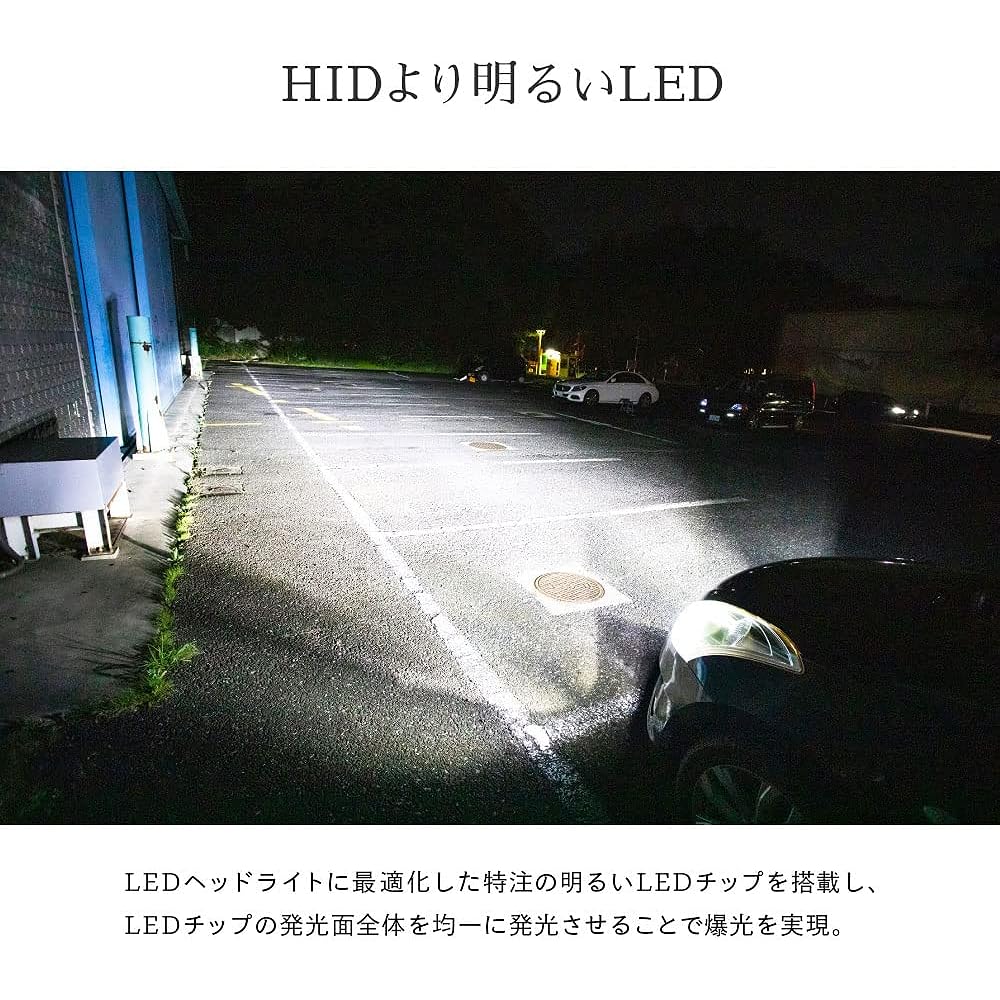 HID Shop #1 Ranking, Explosive Light, H4 HiLo LED Headlight, Built-In Driver Unit, 12,600 LM, White, 6,500 K, Vehicle Inspection Compliant, Free Shipping