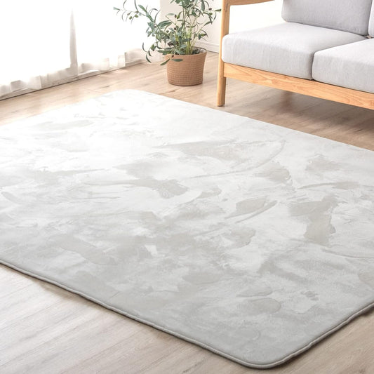 Tansu no Gen Rug Carpet Memory Foam Extra Thick 25mm 185 x 185cm Approximately 2 tatami mats Soundproof Non-slip Floor Heating Hot Carpet Compatible Ivory 24010002 00 (72917)