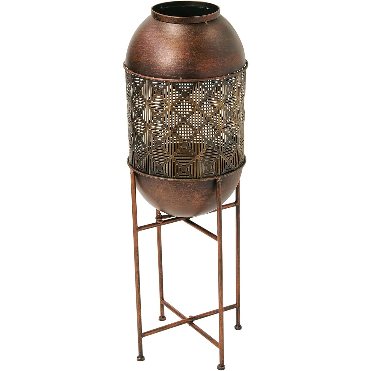 SPICE OF LIFE Pot Cover Contempo Capsule Pot with Iron Stand Bronze Diameter 22.2cm Height 62.2cm CNGT5240