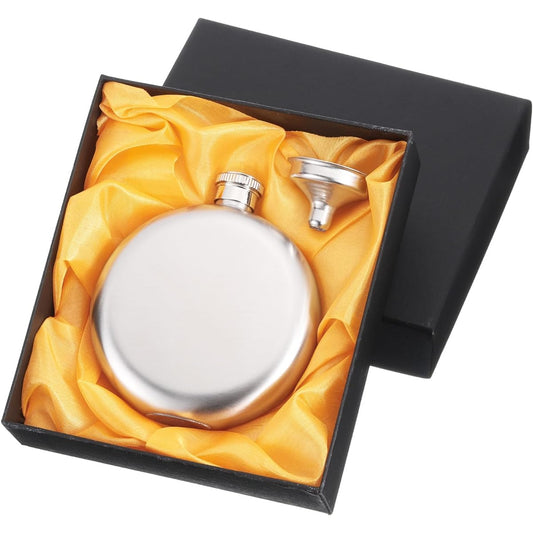 uxcell Hip Flask for Liquor 5oz Stainless Steel Leak Proof Drinking Flask with Funnel for Camping Hiking Outdoor Activities