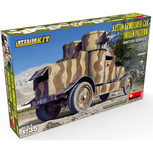 Miniart 1/35 British Army Austin Armored Vehicle Indian Specification Full Interior Plastic Model MA39021