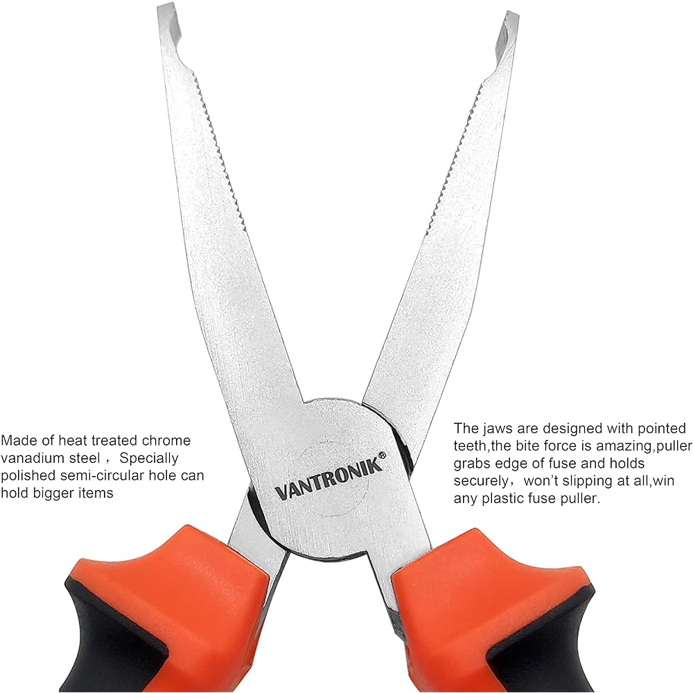 VANTRONIK Hughes Puller Relepurer Flat Blade Square Automobile JCASE Box Car Hughes or Relay Insulated Handle Length 6.5 inches