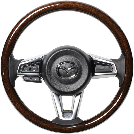 REAL Steering [Mazda Roadster (ND)] All wood/dark brown wood MZCW-BRW-BK