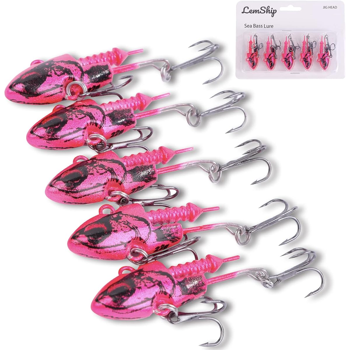 [Marumi-kun] Sea bass jig head lure flounder set vg16 vg22 vg28 vibration jig head blue fish