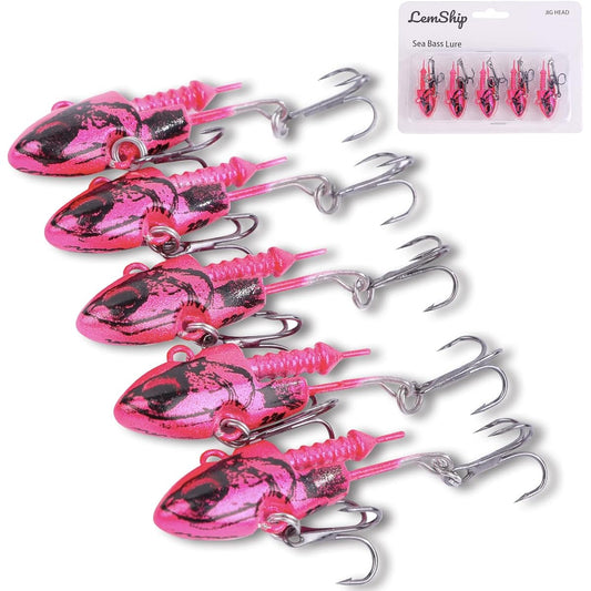 [Marumi-kun] Sea bass jig head lure flounder set vg16 vg22 vg28 vibration jig head blue fish