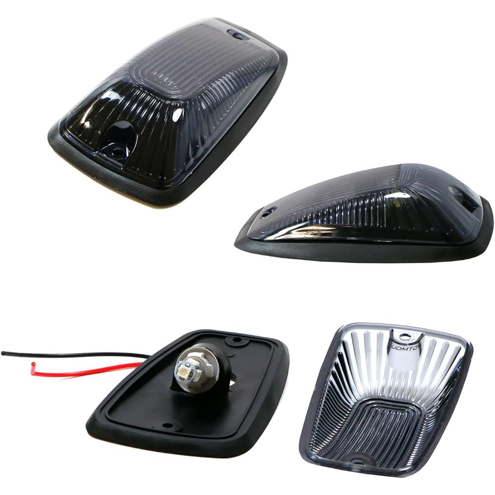 IJDMTOY Smoke Lens White LED Cab Roof Marker Running Lending Lending Lending Lending Landing Land Compatible 5 Piece Aero Dynamic Rapid File Roof Running Lightset