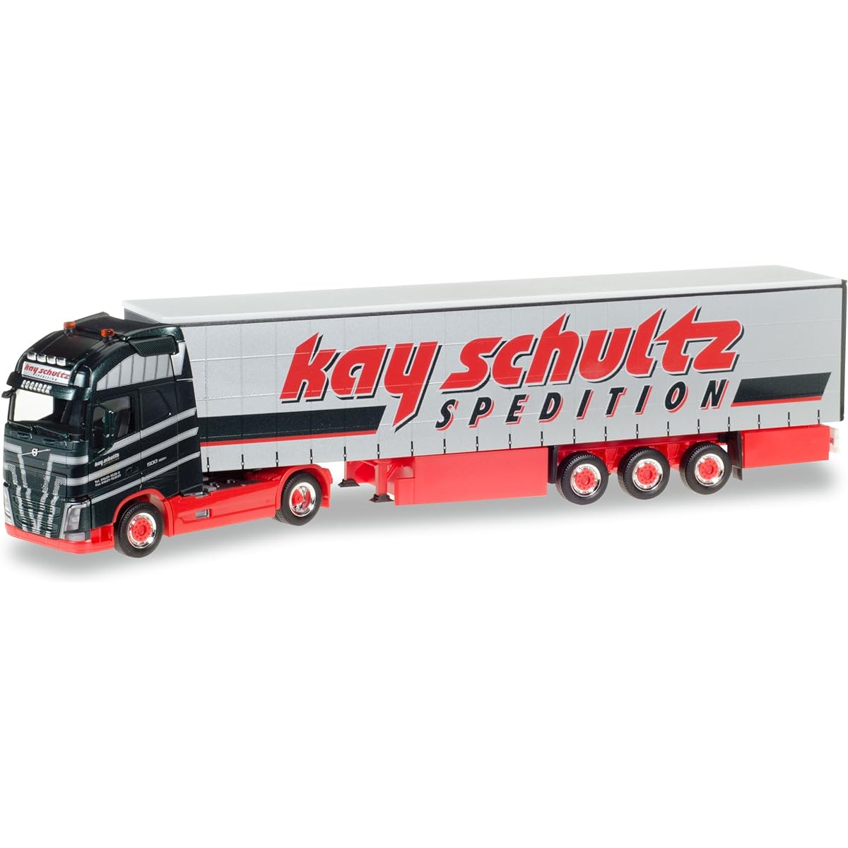 Herpa 1/87 Volvo FH Gl. XL Curtain Canvas Semi-Trailer Kay Schultz Completed Product