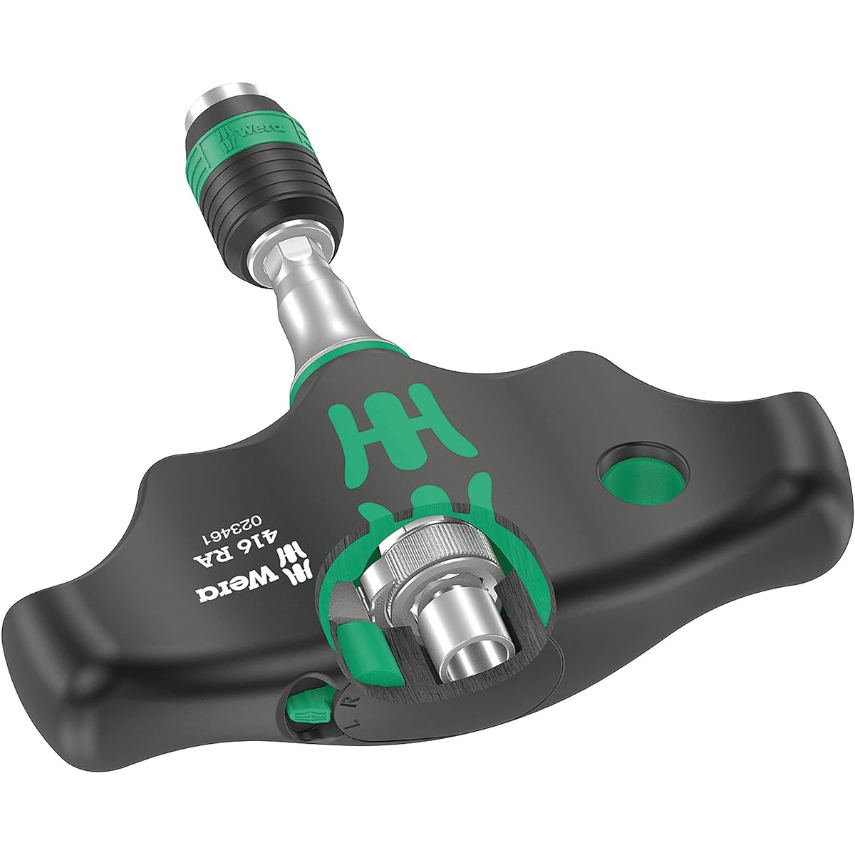 Wera 05023461001 | T-type interchangeable screwdriver Rapidadaptor with quick release chuck 416 RA 1/4 x 45mm [Japan regular import product]