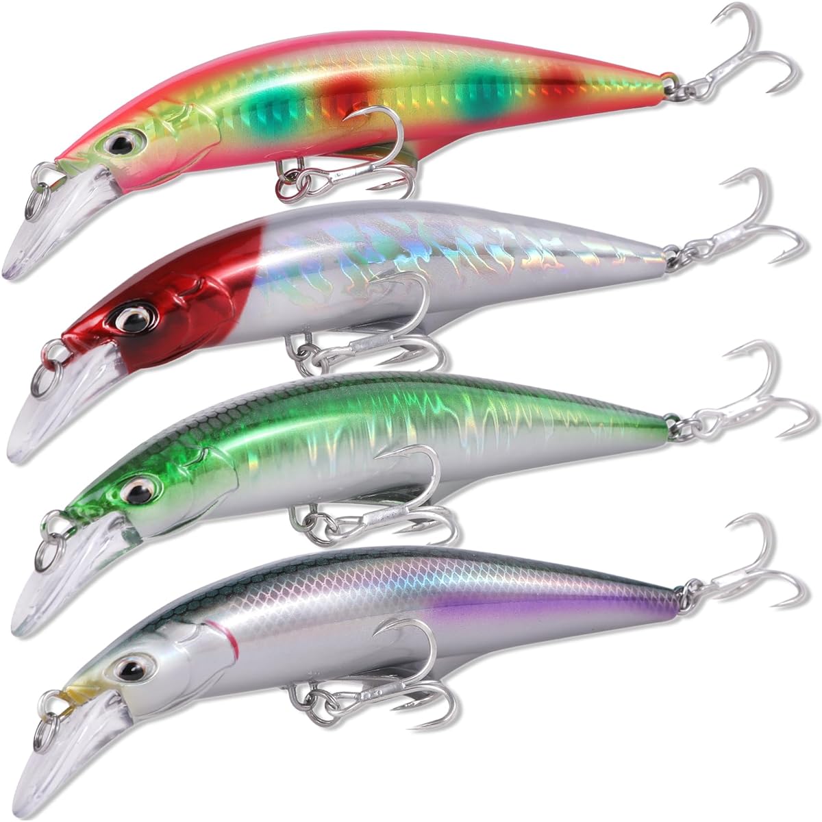Contyu Blue Fish Lure Set Minnow Flounder Seabass 4 Pieces 2 Pieces 120mm 45g Heavy Sinking Penetrating Wire