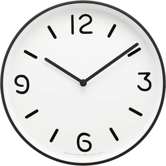 Lemnos Wall Clock Analog Aluminum Monoclock White MONO Clock LC10-20A WH Lemnos φ256×d46mm