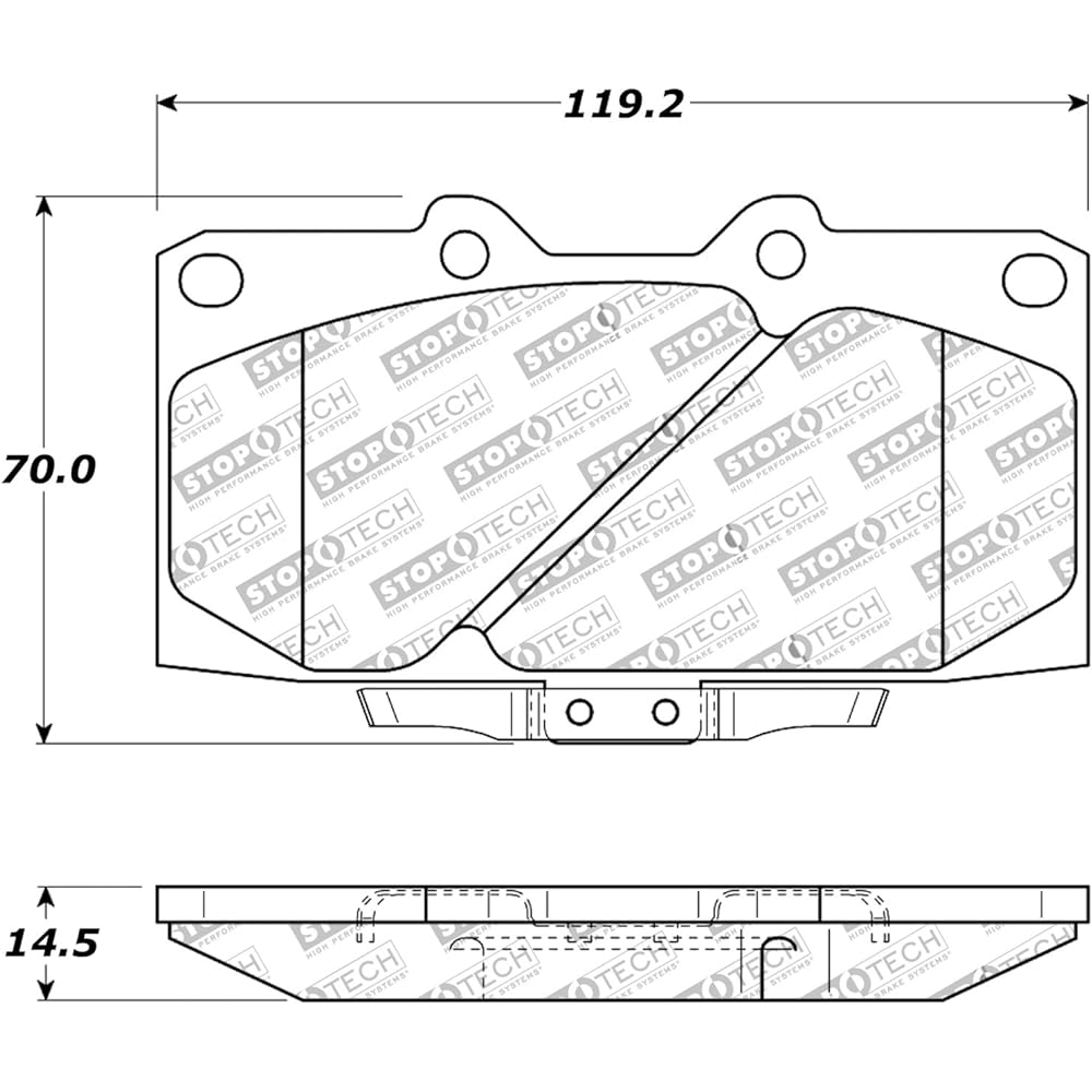 Stoptech 309.06470 Street Performance Front Brake Pad