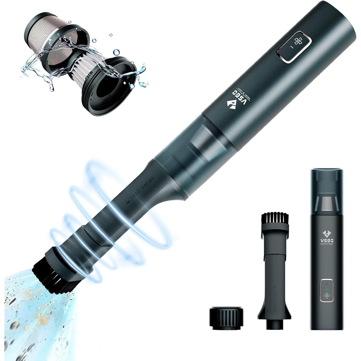 VSGO Handy Cleaner Suction Power 16,000Pa 100,000rpm Other Blower/Air Pump/Light 4WAY in1 AIRGO VS-VC01 Car Vacuum Cleaner Charging USB Type-C 1 Japanese Instruction Manual Included