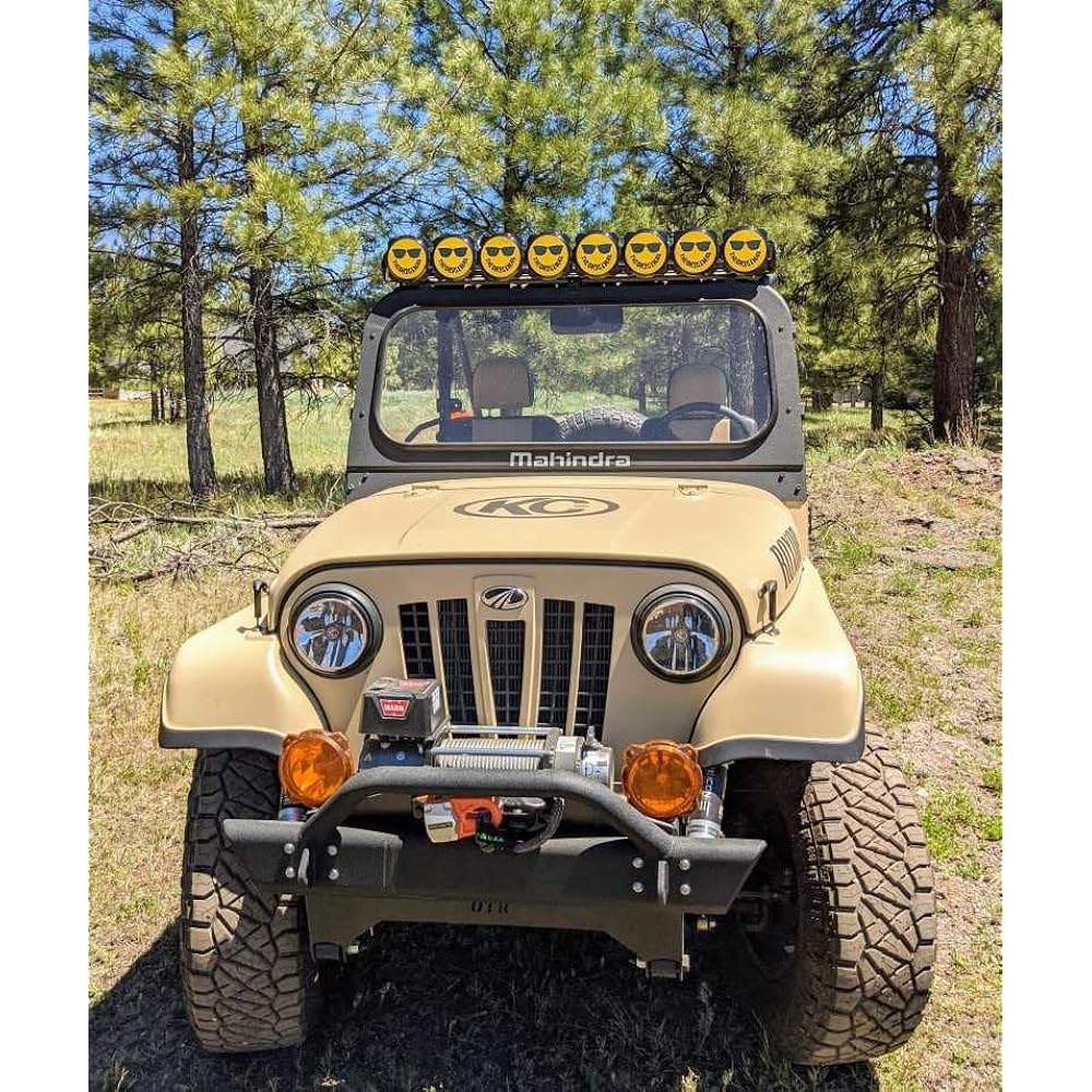 KC HILITES "6" Pro6 Gravity Light Cover -50th Anniversary Smiley Face -Yellow/Black KC Logo (5114)