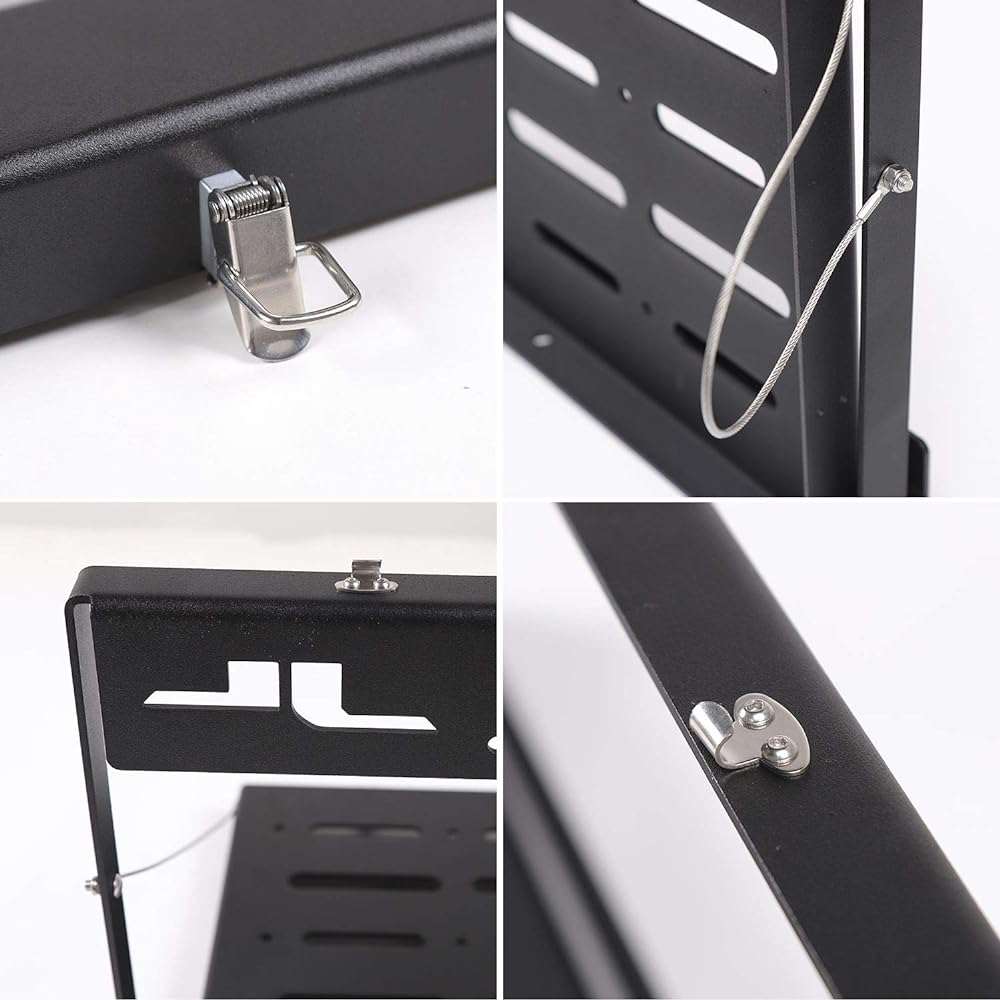 JECAR Tail Gate Table Rear Folding Cargo Shelf Aluminum Alloy Storage Shelf 2018-2022 Greangler JL JLU Black