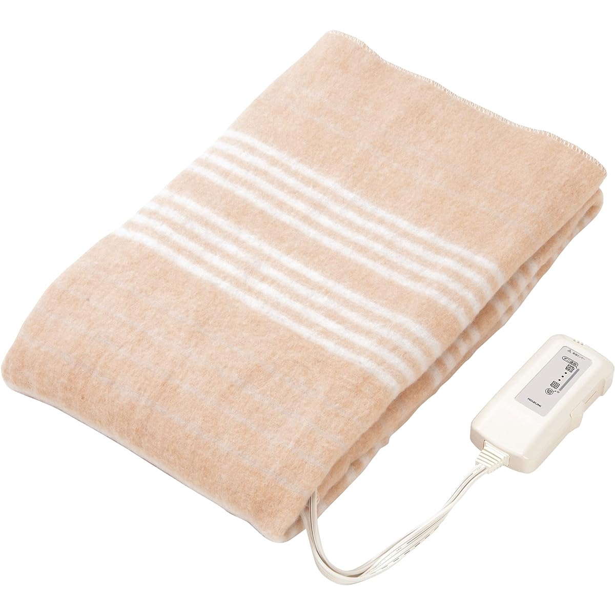 Koizumi Electric Blanket, Blanket, Electromagnetic Wave Protection, Fully Washable, 140 x 80 cm, KDS-50226D, Beige