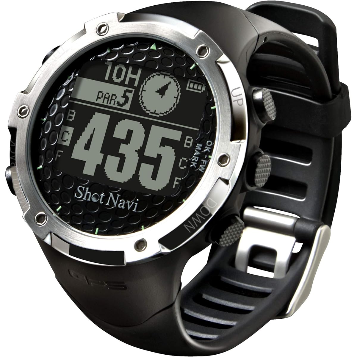 Shot Navi Golf Navi GPS Wristwatch Type Black Recommended by the Japan Professional Golf Association SN-W1-FW