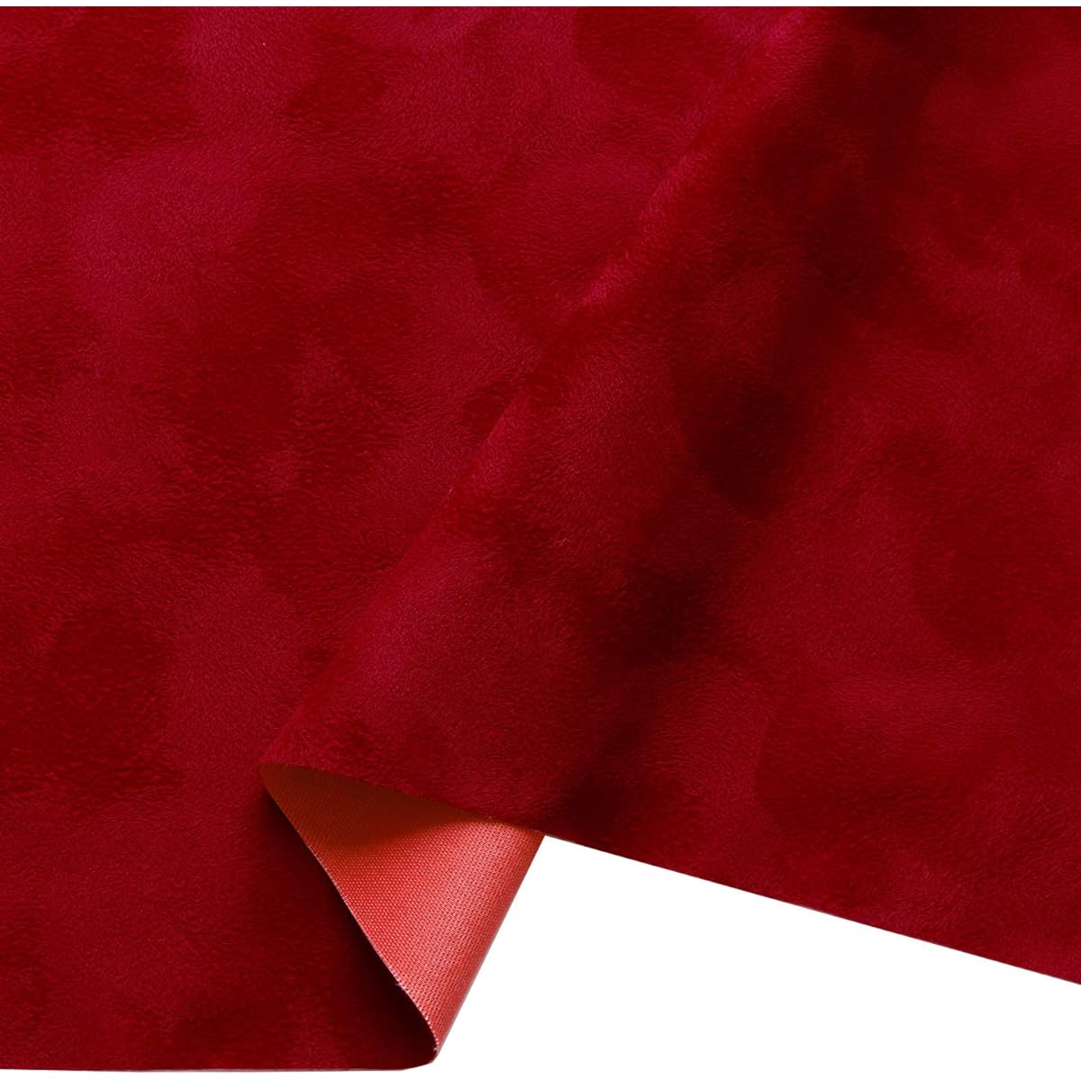 NBK Velveteen suede style "EBI-SOFINA" Approximately 95cm width x 10m cut-off red EBI-SOFINA-18-10M