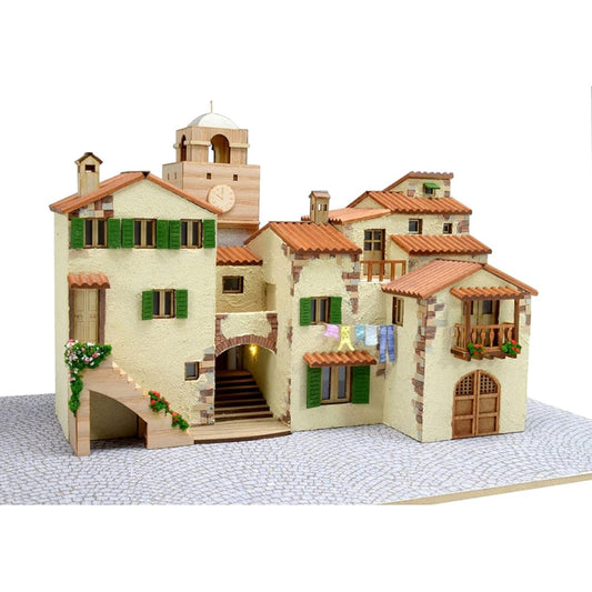 Woody Joe 1/87 European Cityscape Series Italy Wooden Model Assembly Kit