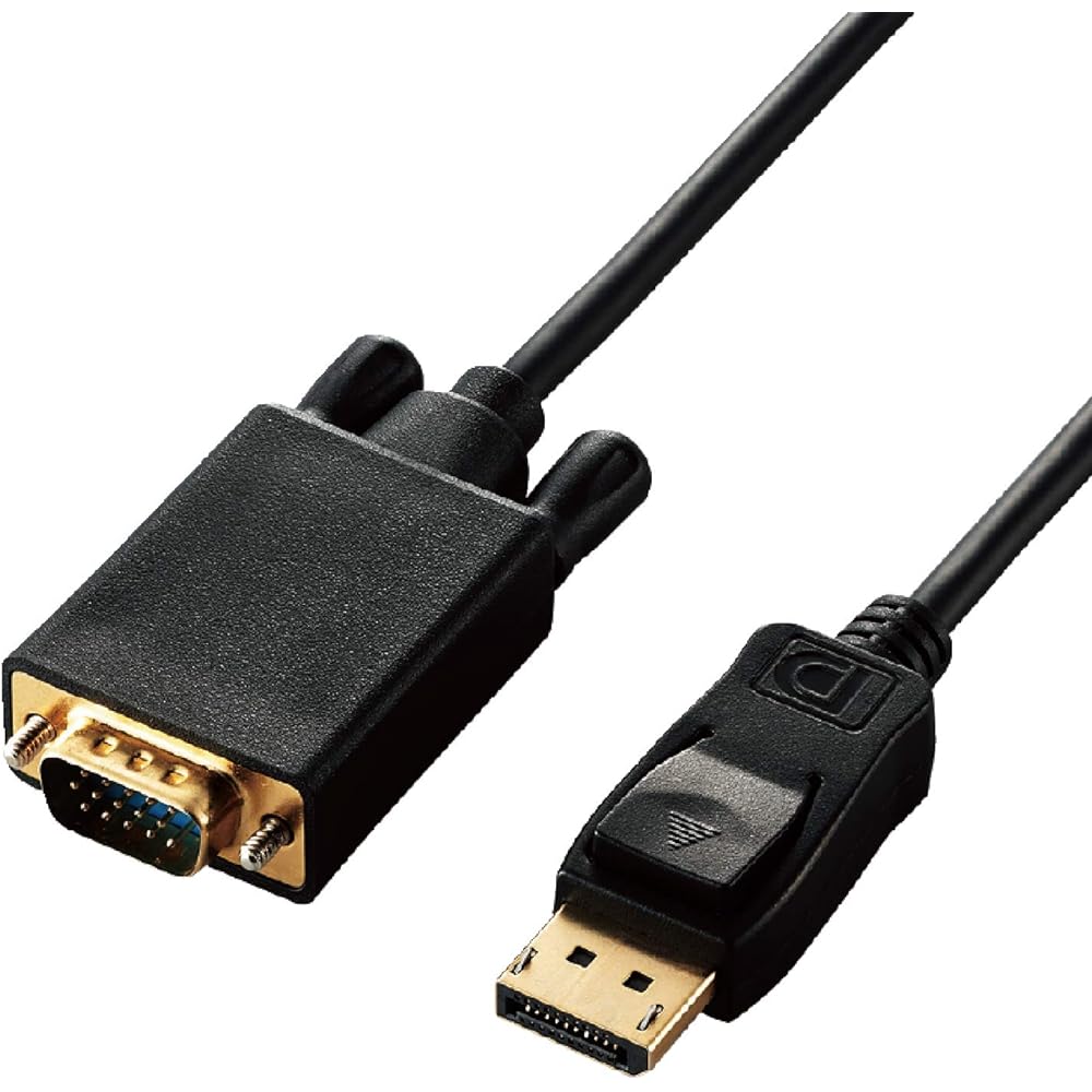 ELECOM Conversion Cable DisplayPort VGA 1.0m Black CAC-DPVGA10BK