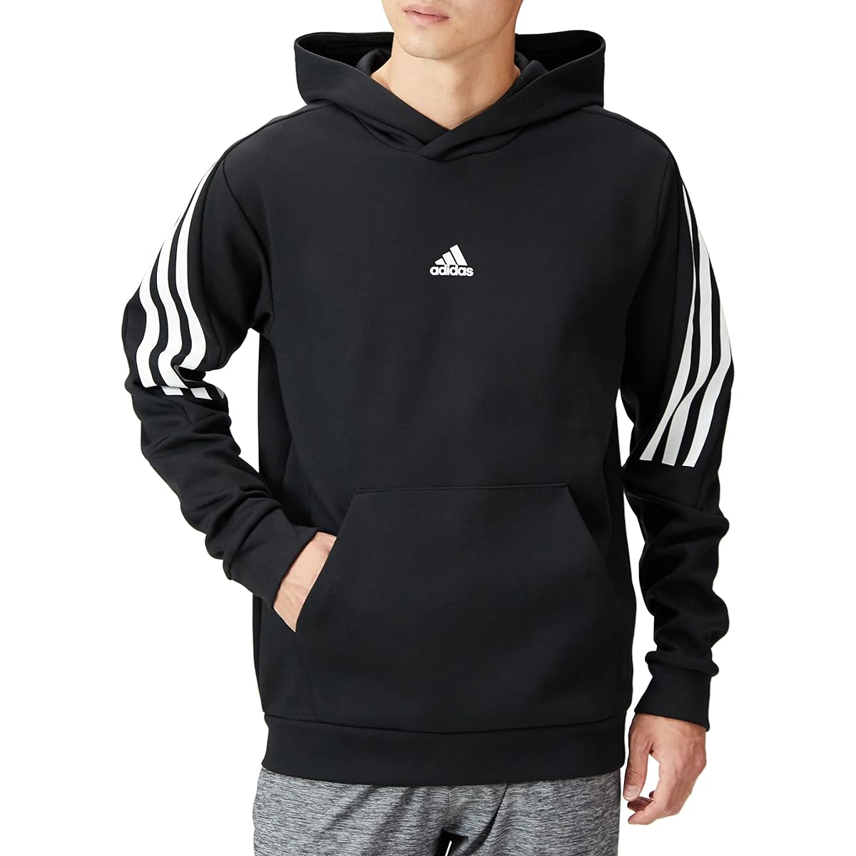 [Adidas] Sweat Hoodie Future Icon 3 Stripes Graphic Hoodie HF567 Men's