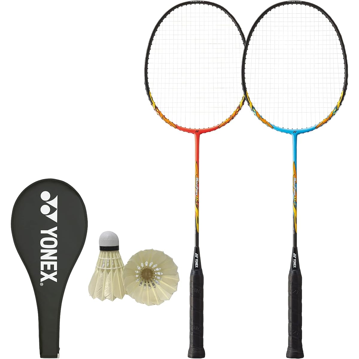 [Set of 2 with shuttle] Badminton racket YONEX Badminton racket Muscle Power 8 MUSLE POWER8 MP8G 2-piece set badminton racket Feather ball beat Badminton Badminton racket