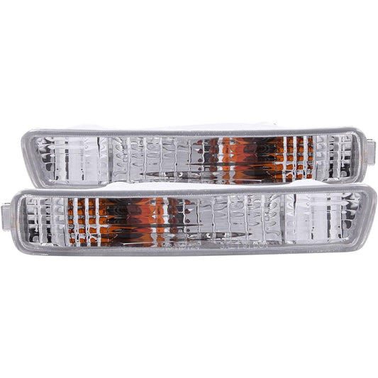 ANZO USA 511008 Honda Accord Chrome Euro Amber Reflector with Bumper Light Assembly- (sold in pairs)
