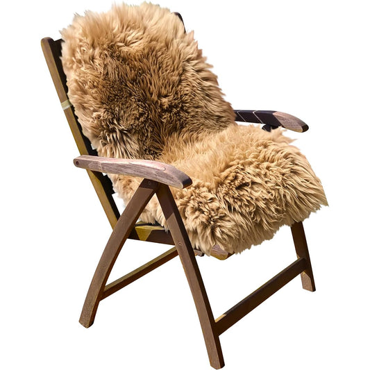 Shearling Rug for Camping (PARVAT) 100% Wool Sheepskin Camping Outdoor Warm Soft Anti-slip Australian Sheep Deer Bench Winter Camping Flame Retardant Insulation Compact Storage Shearling Luxury Shearling Rug Rug Mat Stylish Camping Rug Outdoor Indoor Flu