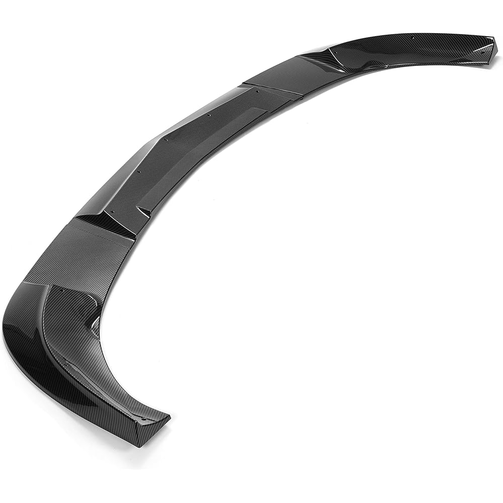 KUAFU Front Bumper Lip Splipter 3 pieces 2005-2013 CORVETTE C6 Base Model 2DR ZR1 Expansion Style Underlay Spoiler (Carbon Fiber Style)