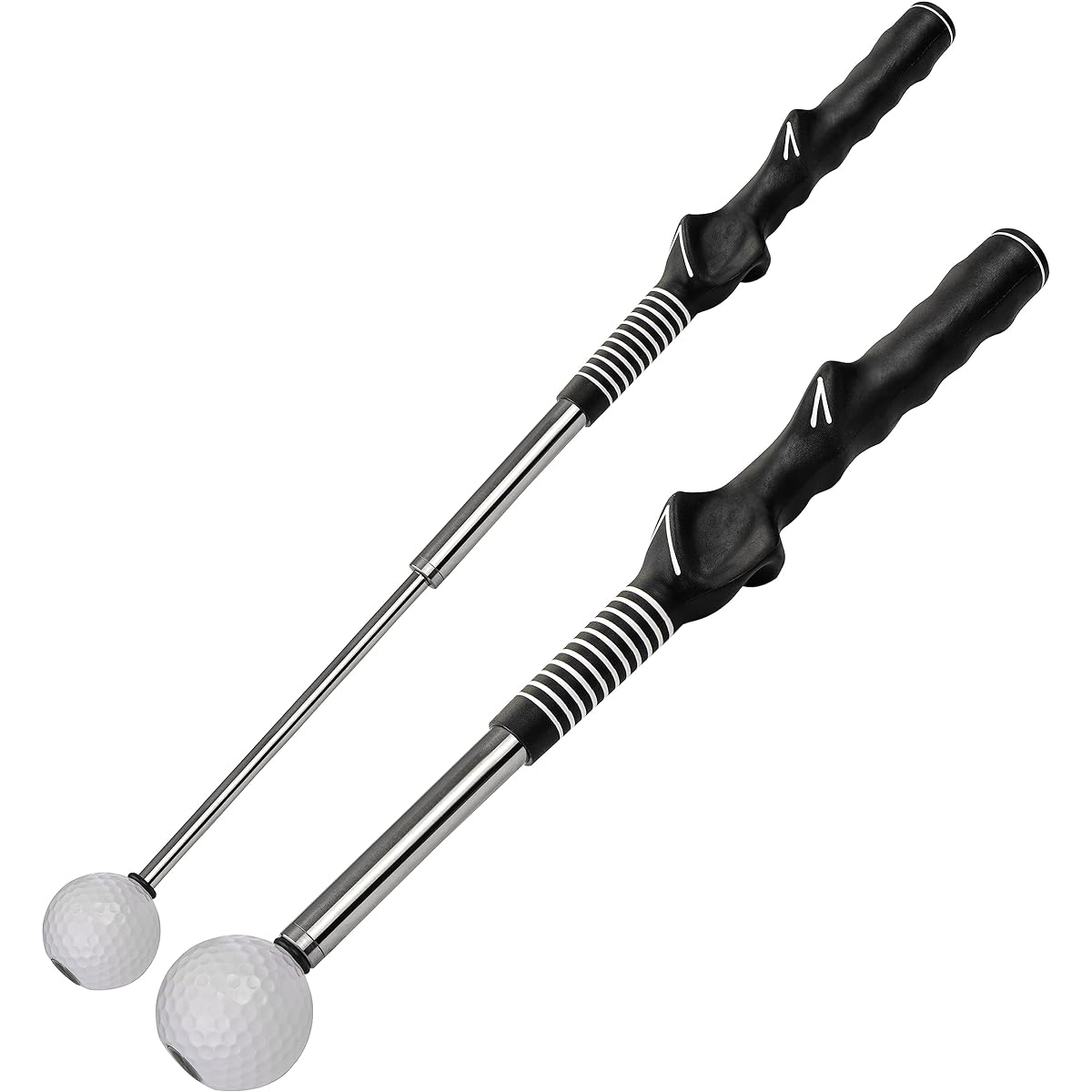 Golf practice swing equipment with corrective grip, telescopic swing trainer, golf practice swing, practice anytime and anywhere, increase distance