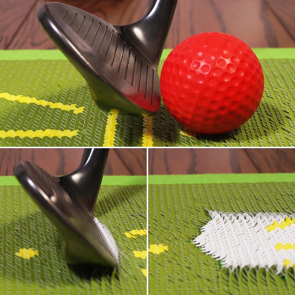 Golf practice equipment, practice mat Ⅱ, golf mat, solid contact, swing correction, duffling, missed shots, turf marks, obvious at a glance, hand first training mat