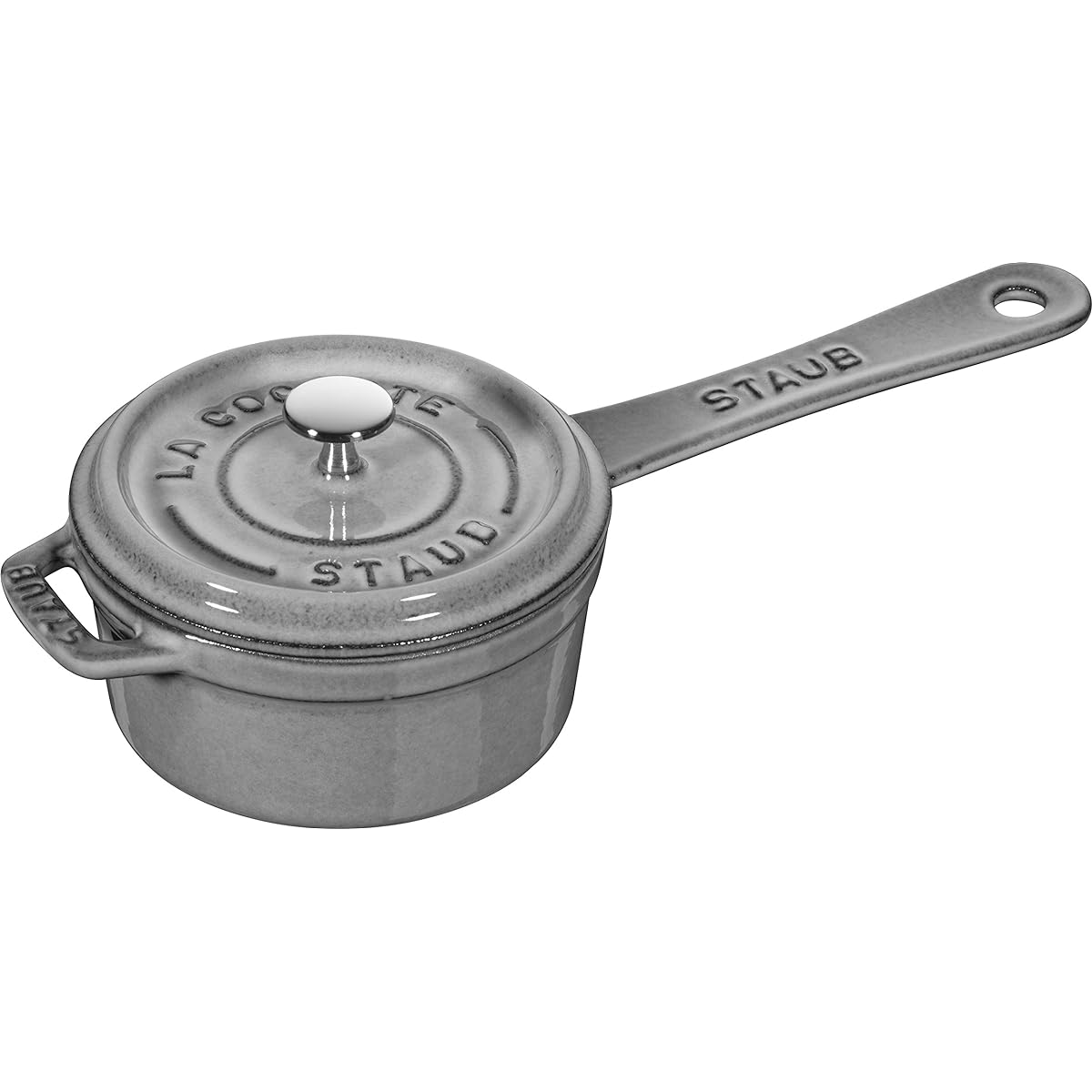 Staub "Small Sauce Pan Gray 10cm" One Hand Enamel Pot [Authorized Japanese Product] Sauce Pan 40509-536
