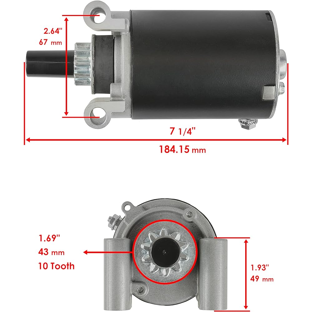 Starter for Kohler 9 9Hp 12.5 12.5Hp 13 13Hp 14 14Hp 15 15Hp 16 16Hp 19.9 19.9Hp 21 21Hp 23 23Hp