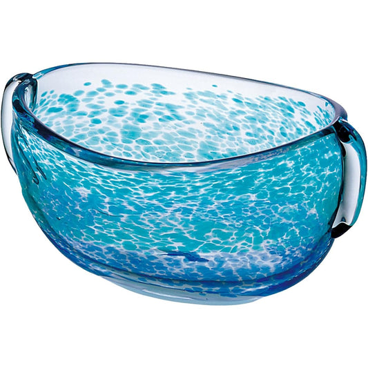 Adelia Tsugaru Vidro Vase, Maximum 26 x 19 x Height 13 cm, Vase, Water Basin, Made in Japan F-79985