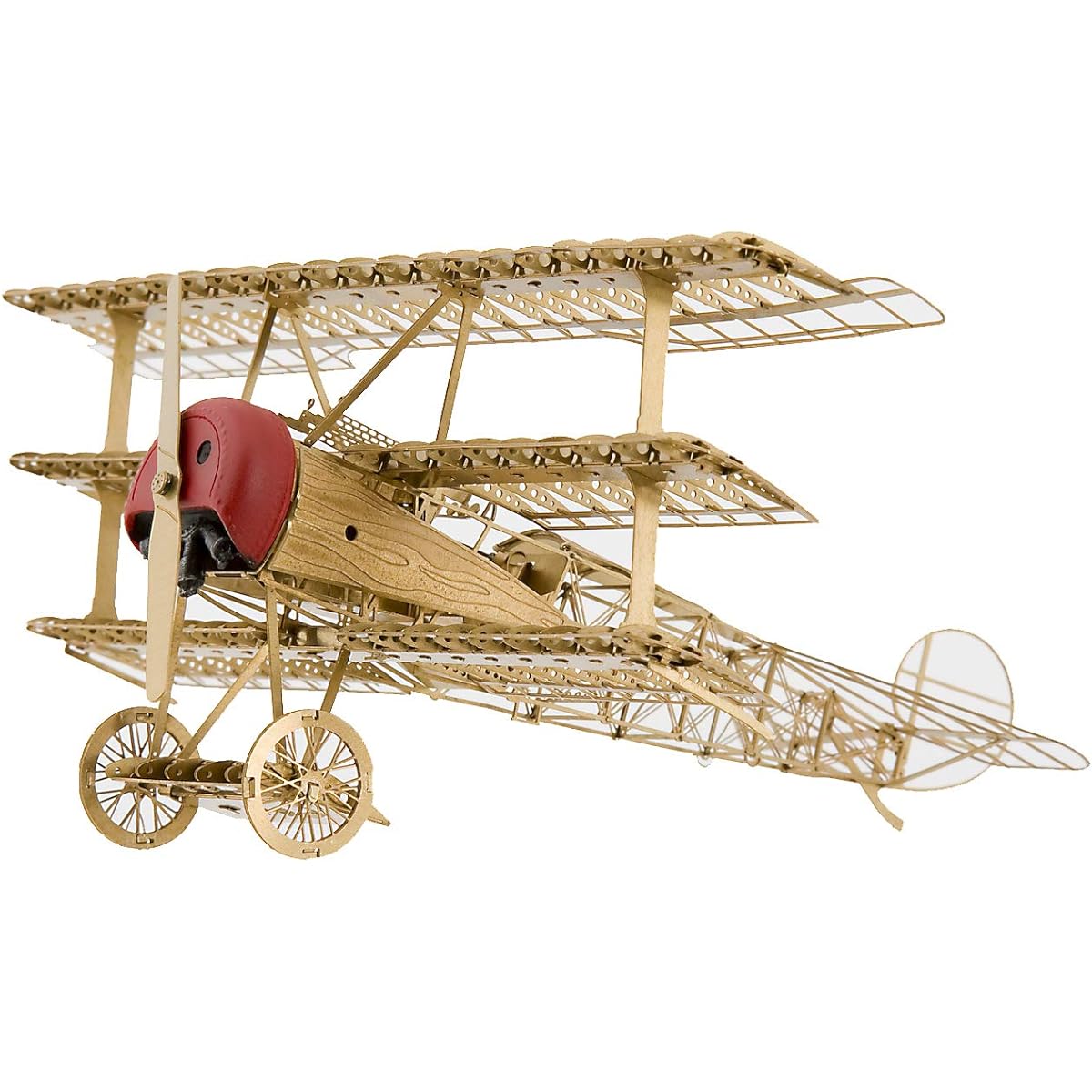 Aero Base A001 Micro Museum Series 1/48 Fokker Dr.1 Red Baron WW1 Fighter Brass Etched Metal Model