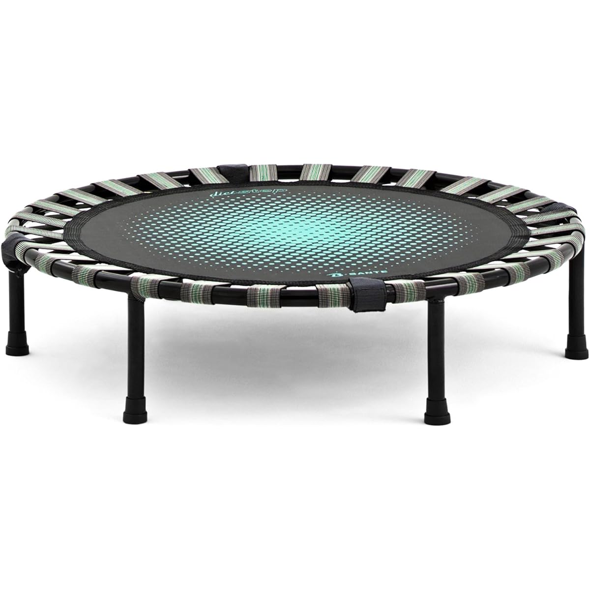 B-SANTE Trampoline Diet Step Quiet Rubber Type Diameter 93cm for Home Use for Children and Adults Black