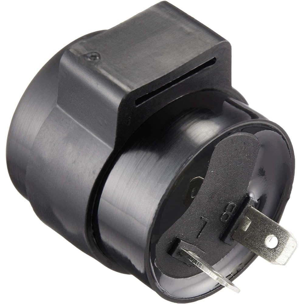 KITACO 755-0400910 Flasher Relay Compatible with LED Turn Signal (Round Type) General Purpose (For 12V Vehicles)