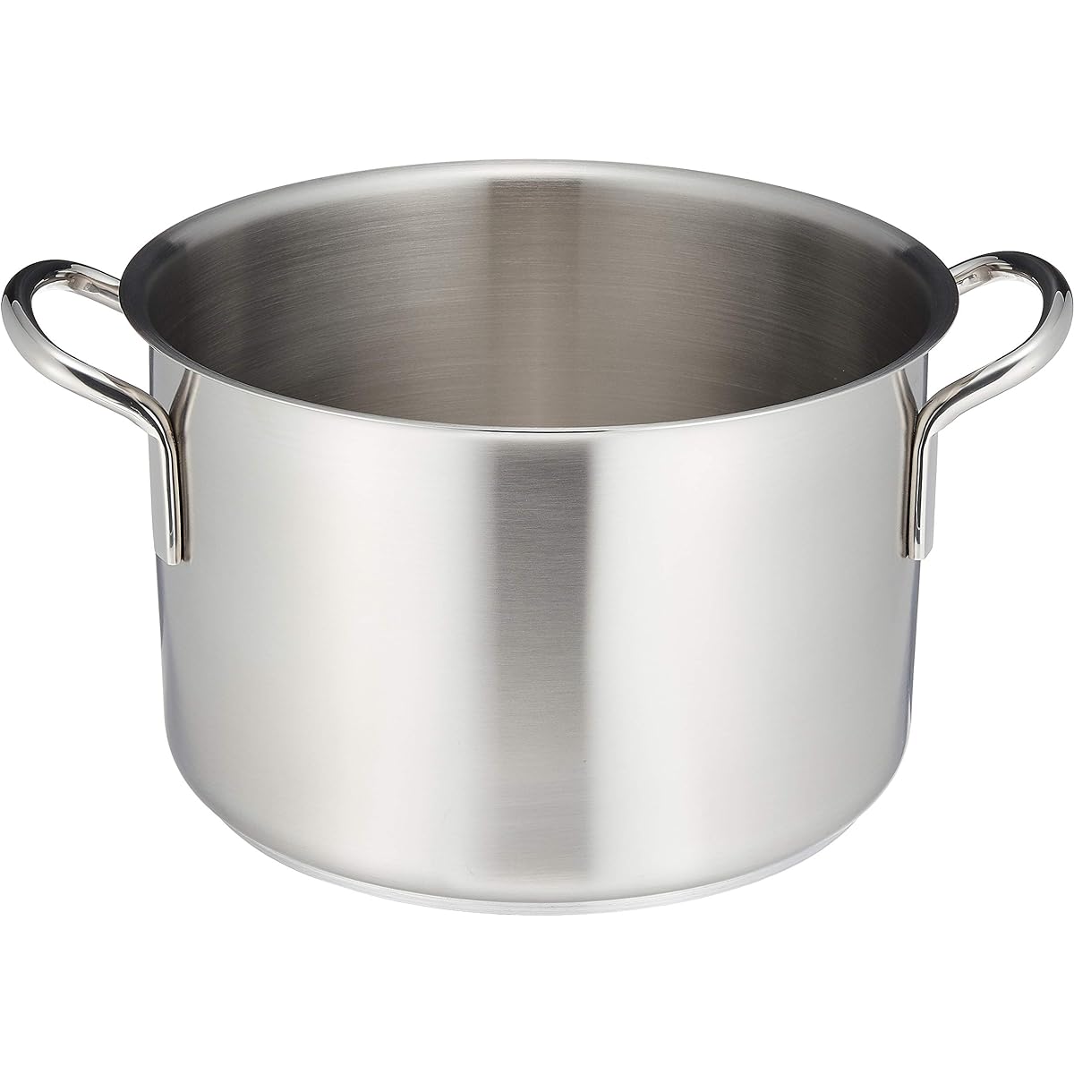 Endo Shoji Commercial Murano Induction Half Body Pot 24cm (No Lid) IH Compatible 18-8 Stainless Steel AHVA303