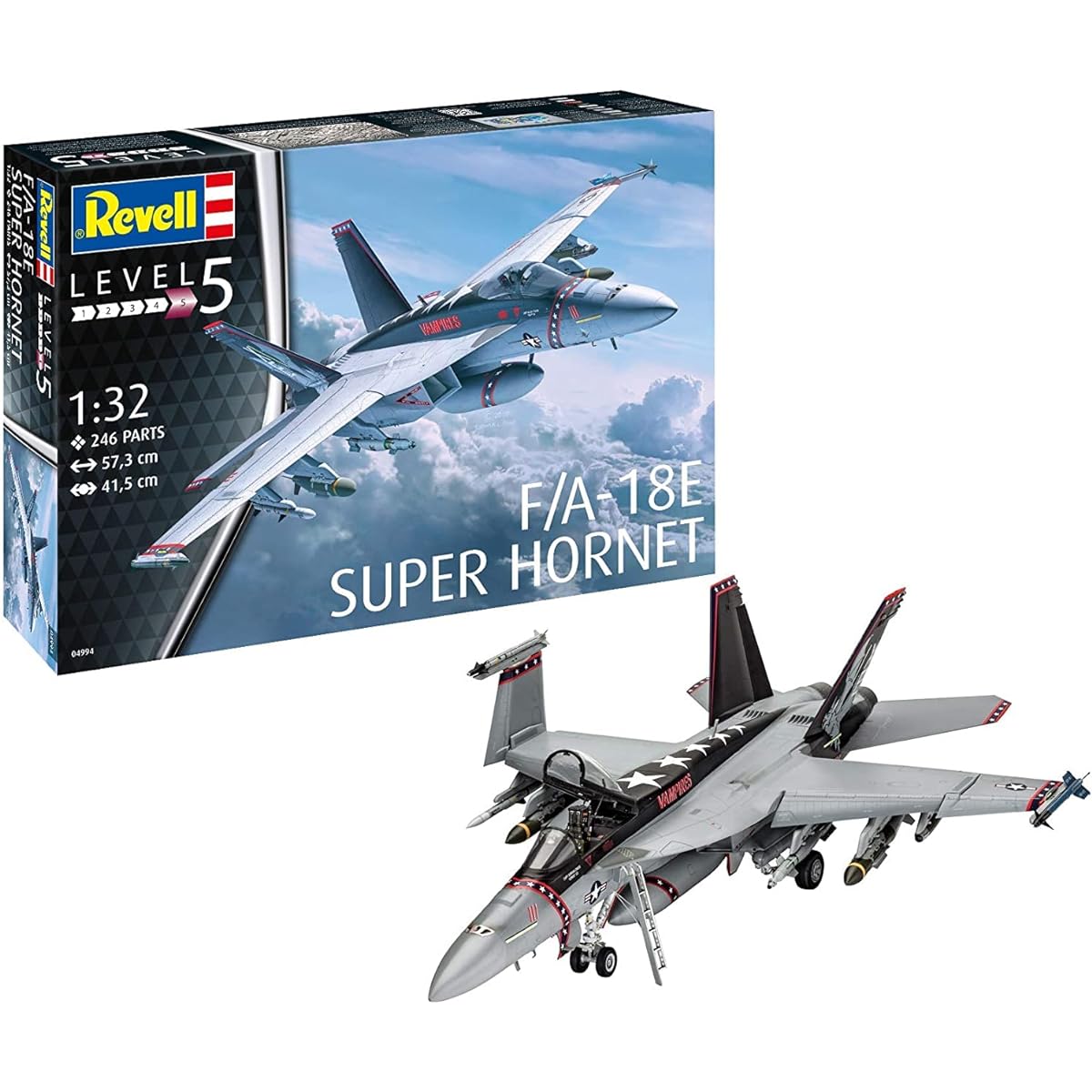 German Level 1/32 US Navy F/A-18E Super Hornet Plastic Model 04994
