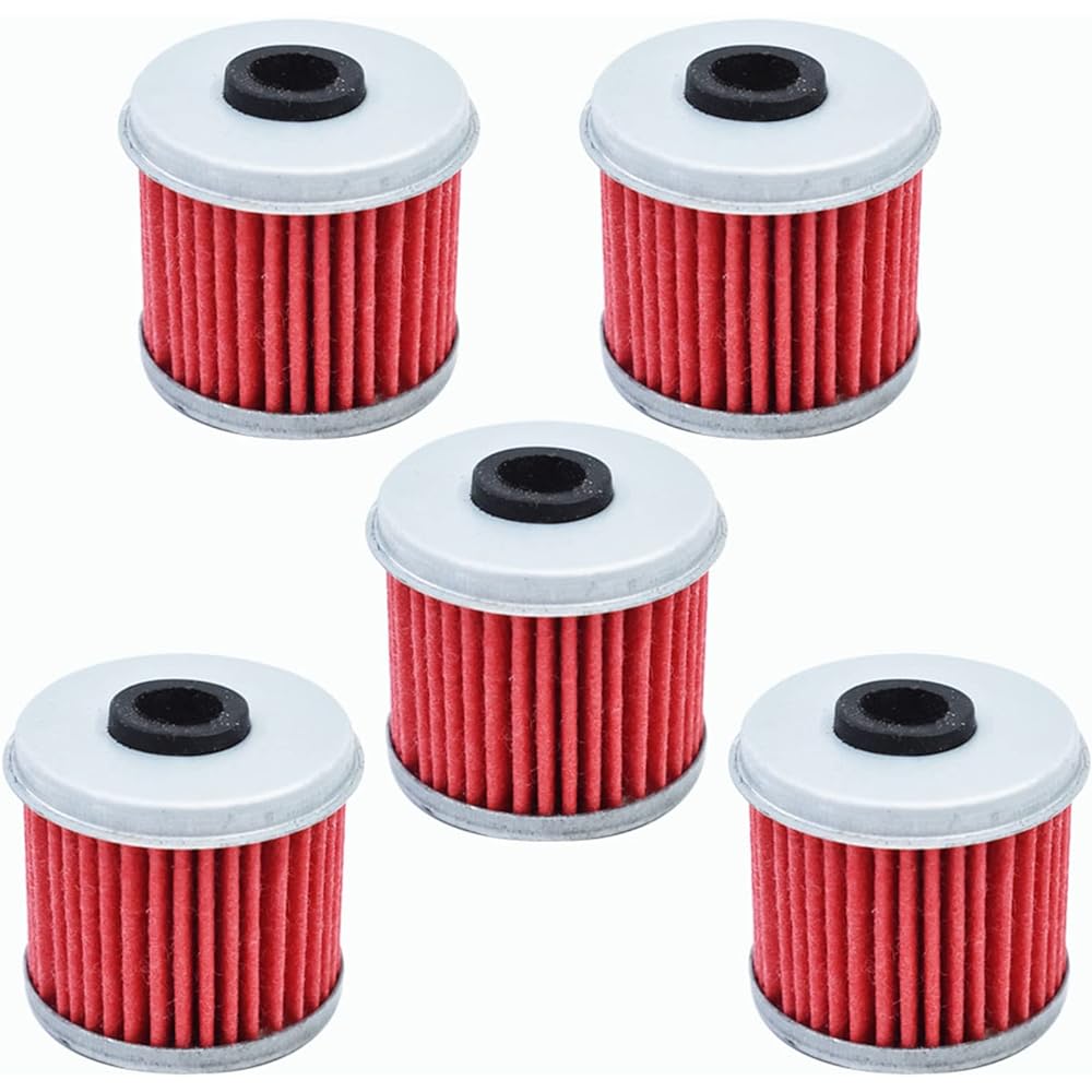 WFLNHB Oil Filter for Honda TRX 350 FE TRX350FE TRX350 FE Rancher 350 4X4 ES 2000 2001 2002 2003 2004 2005 2006 Pack of 5